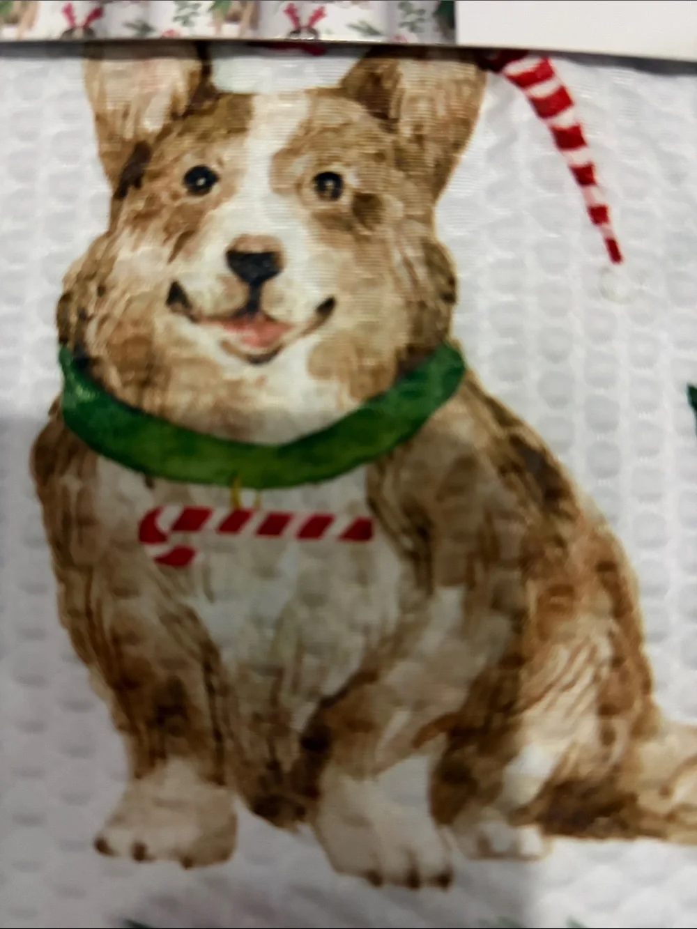 Xmas Dogs water resistant curtain shower